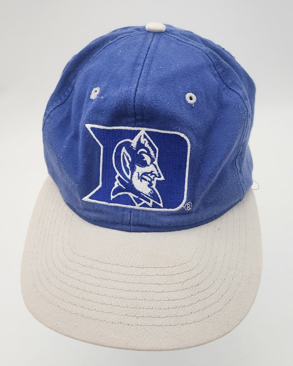Vintage 90s Duke University Blue Devils Snapback Hat 100% Cotton One Size